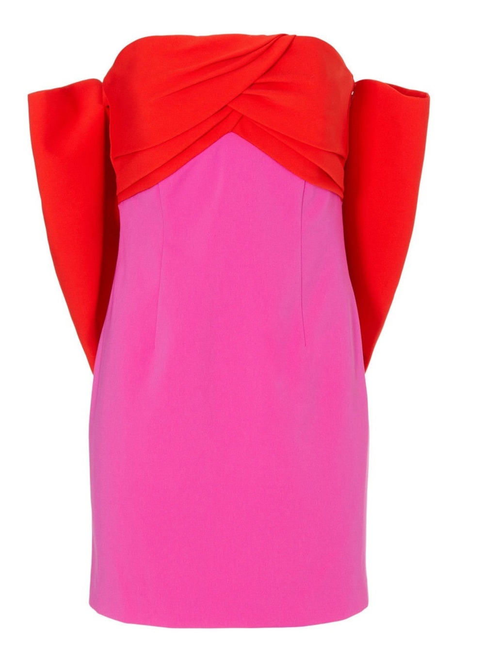 TOCCIN Draped Bow Mini Dress in Red & Pink ~ EUC ~ Size 0 Retail $795 - Picture 5 of 7